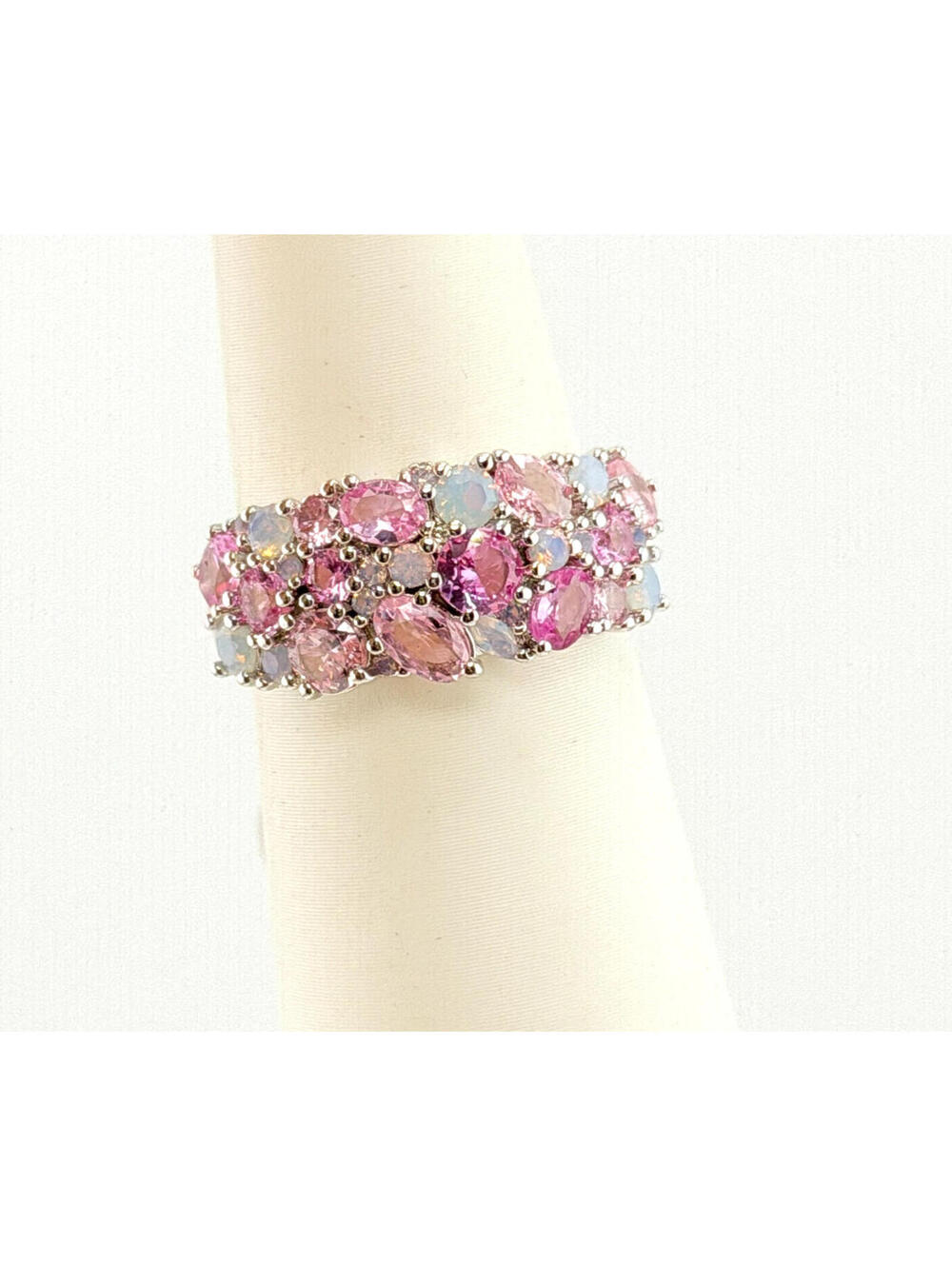 Bomb Party Sz 7 "She's A Stunner" Pink Corundum, Moonstone, Pink Quartz RBP7589 - Picture 2 of 8
